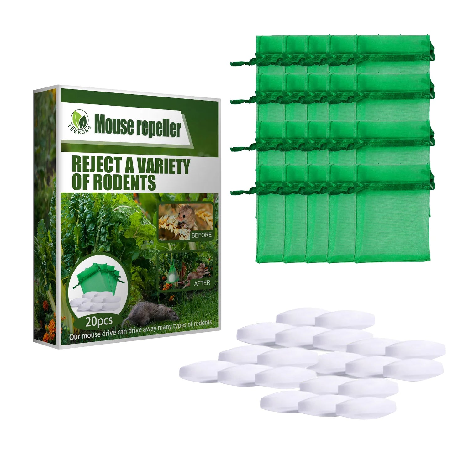 All-natural rat and mouse repellent pill packs (20 pcs)