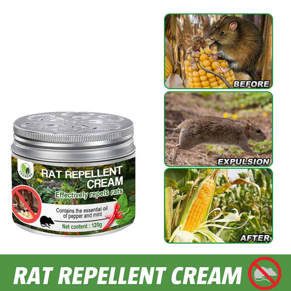Deteratization and plant-based rat cream. Chemical-free and safe for home use.