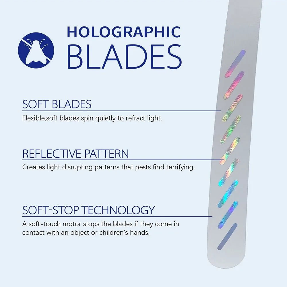 Fly-repellent, cordless fan for the outdoor table or as an alternative to insect spray